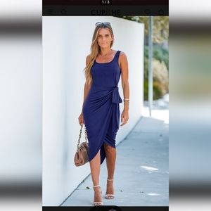 Cupshe Knotted Wrap Midi Dress